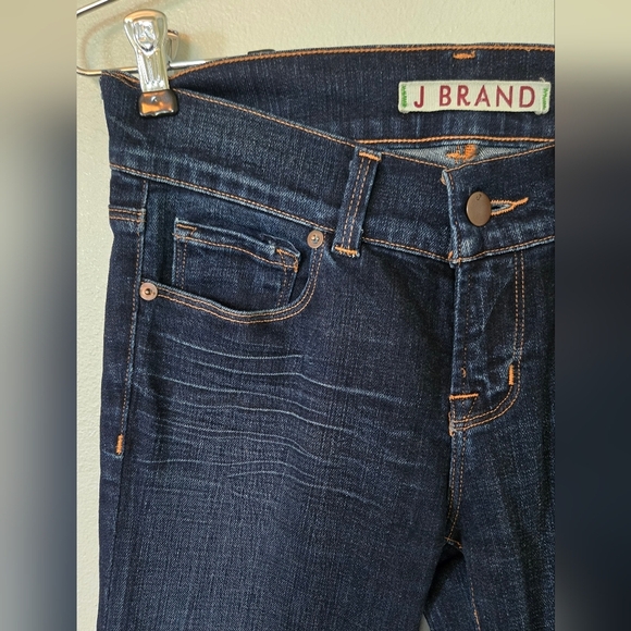 J Brand Flare Dark Wash Low Rise Jeans Size 26 - Picture 3 of 6